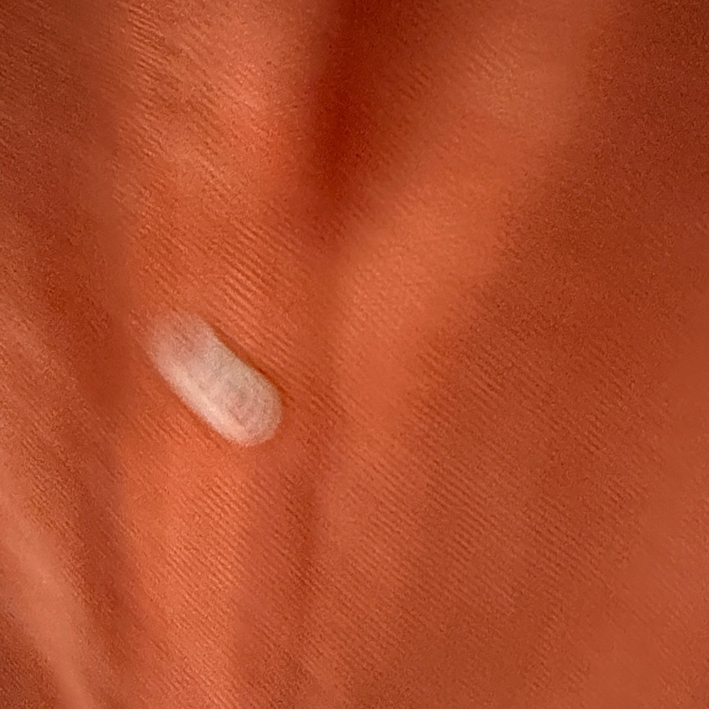 Tahari Orange Button-Down Linen Shirt - Picture 5 of 7